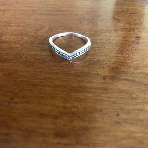 ONE LEFT, Size 6 ! Handmade 925 V shaped dot ring